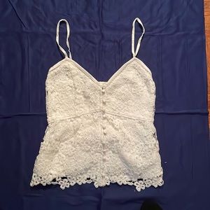 Lace spaghetti strap top